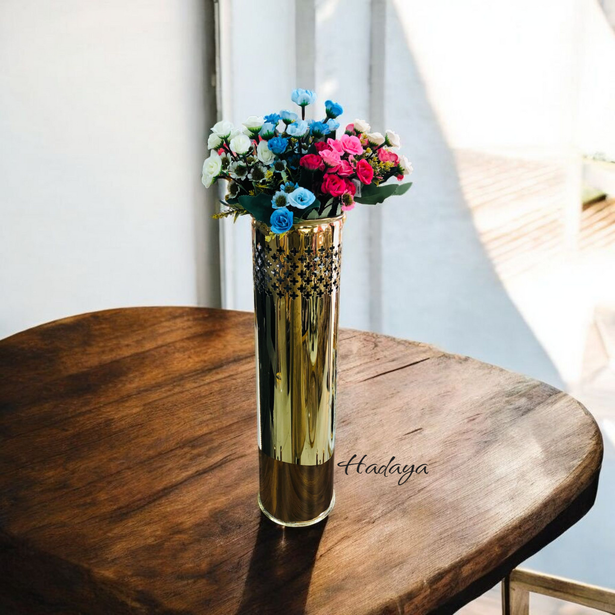 Golden Steel Flower Pot
