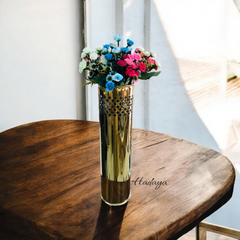 Golden Steel Flower Pot