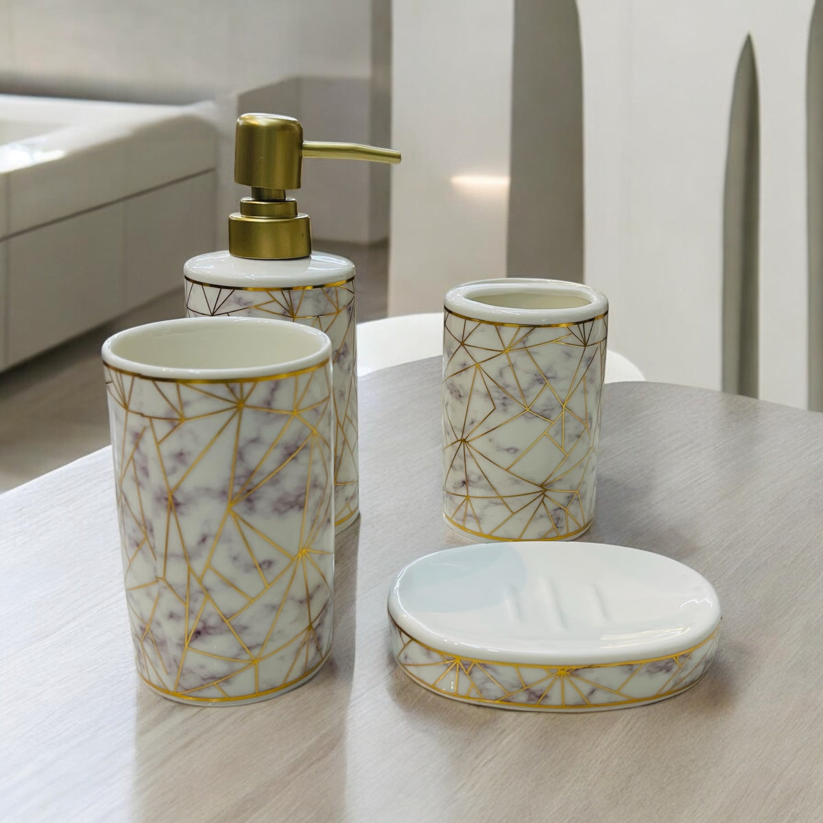 Ceramic Bath Set 4pcs