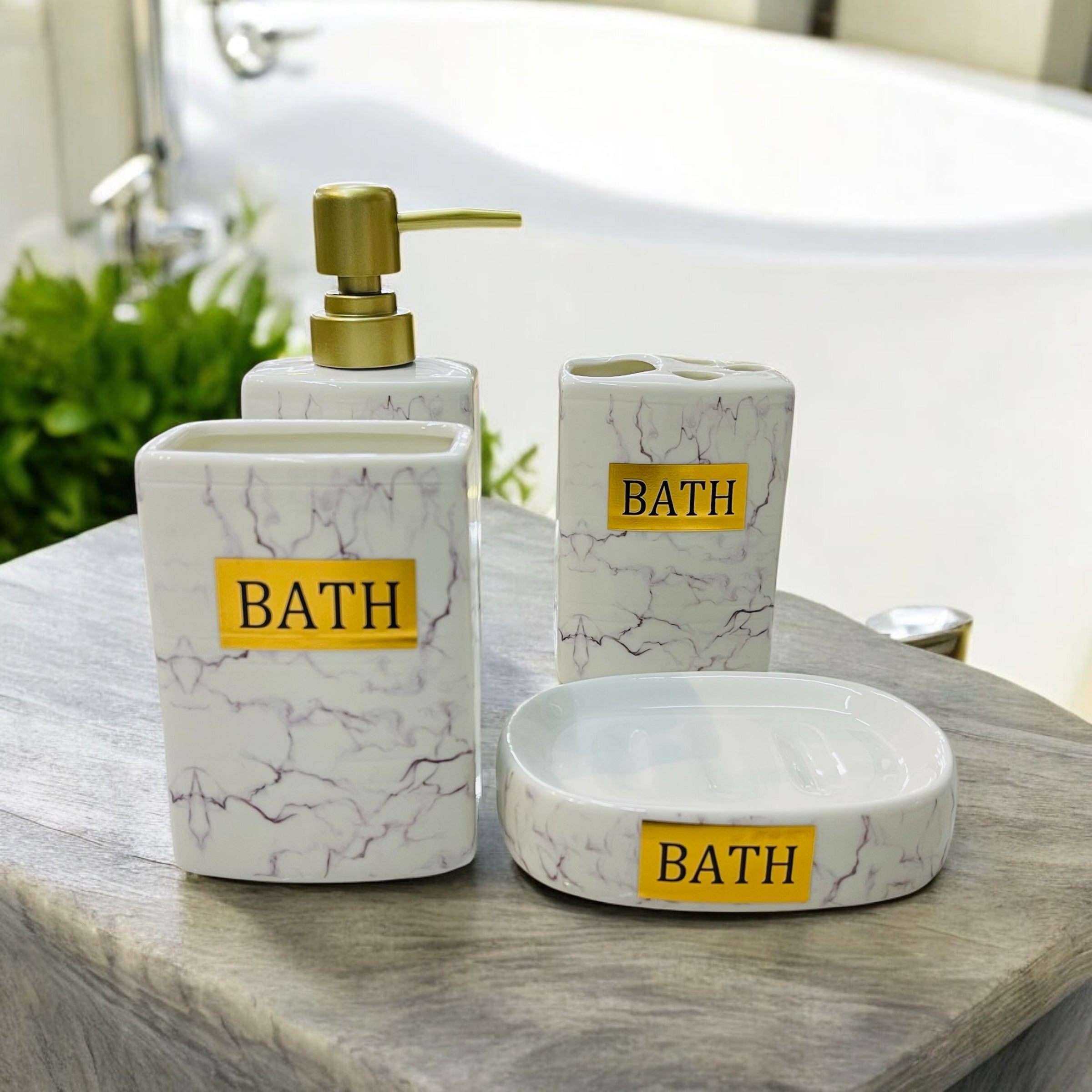 Ceramic Bath Set 4pcs