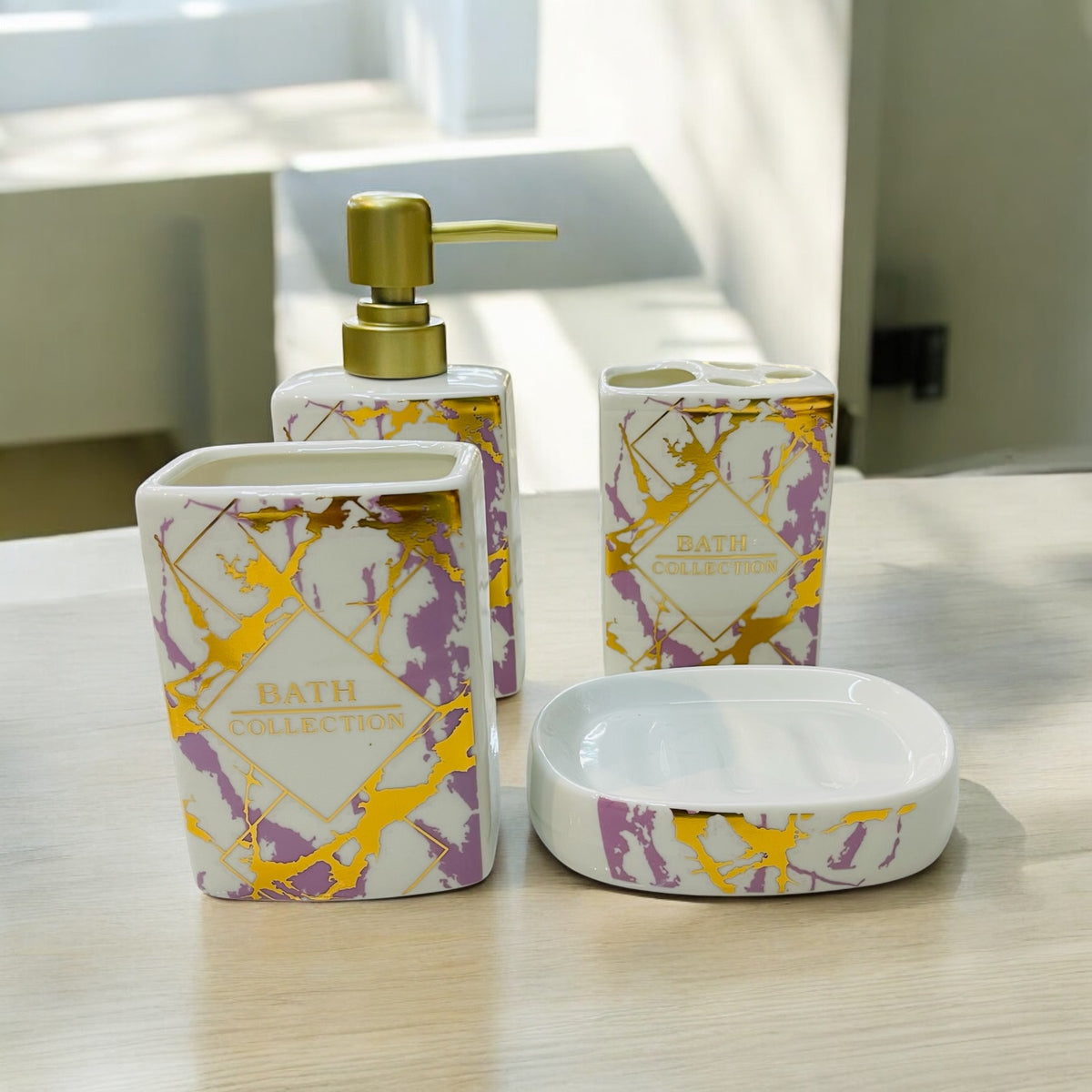 Ceramic Bath Set 4pcs