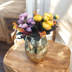 Golden Crack Glass Vase