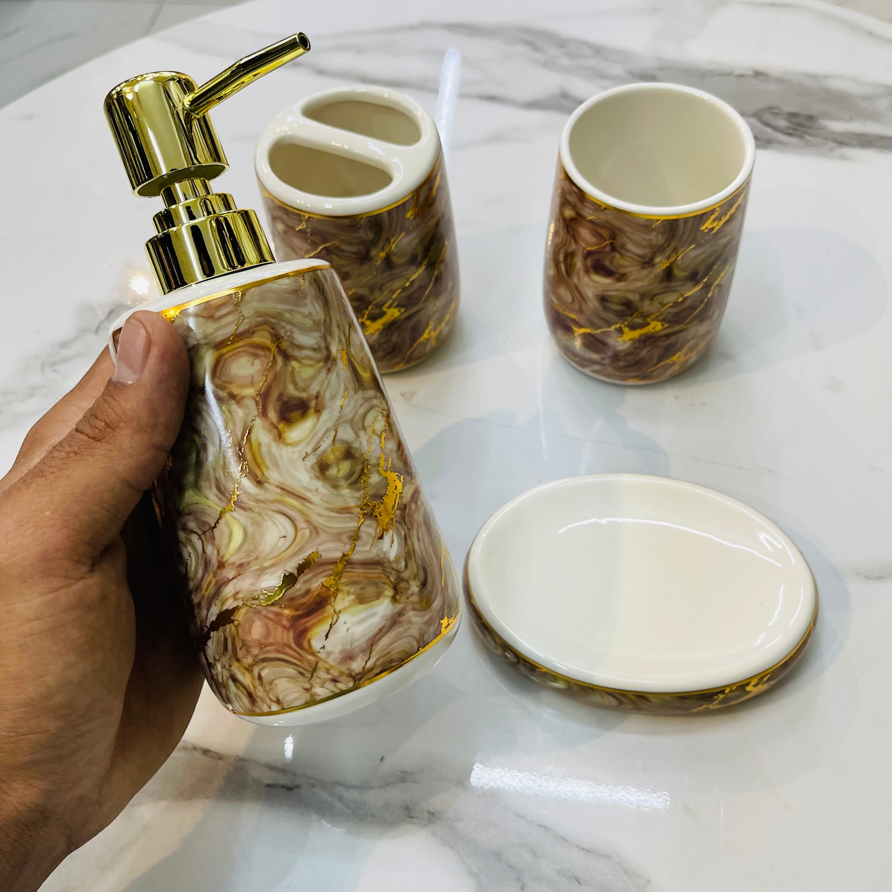 Ceramic Bath Set 4pcs