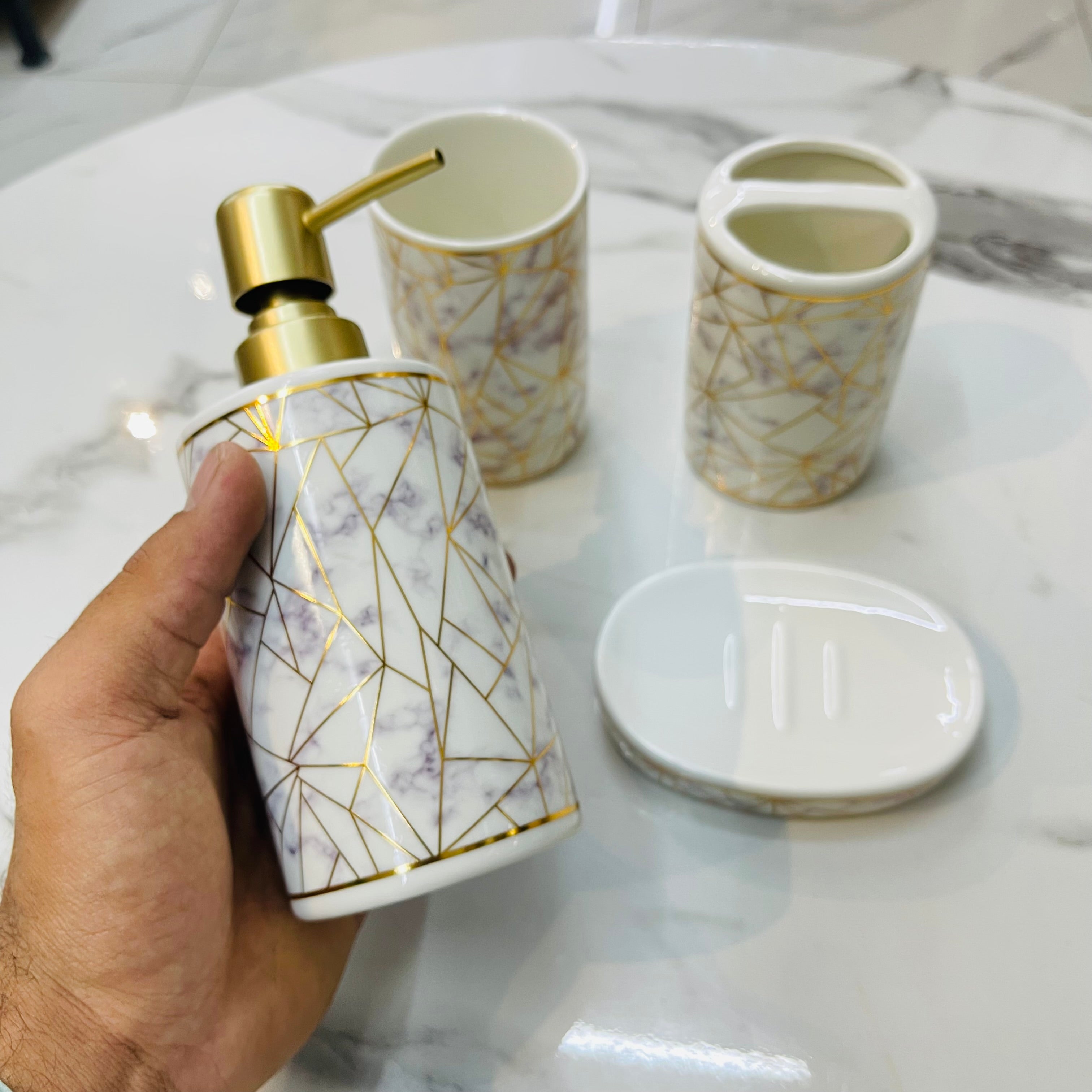 Ceramic Bath Set 4pcs