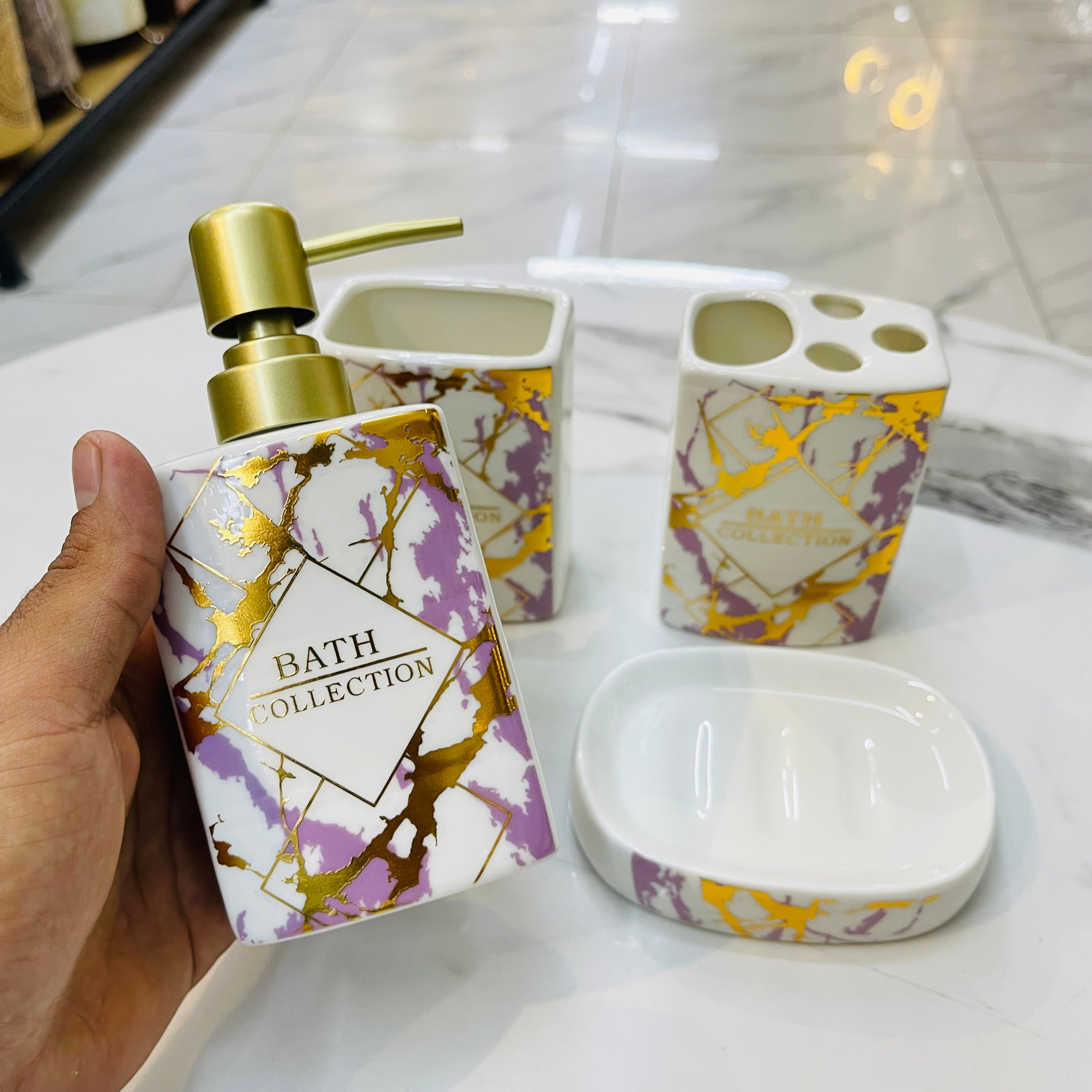 Ceramic Bath Set 4pcs