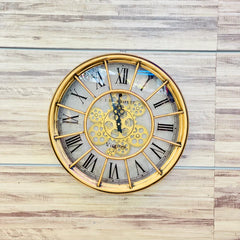 Copper Metal Wall Clock