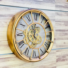 Copper Metal Wall Clock